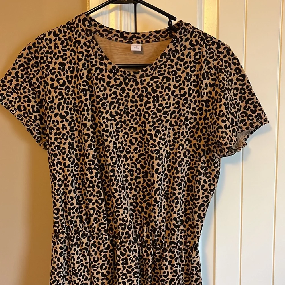 Almost New Old Navy Leopard Print Dress - Picture 2 of 3